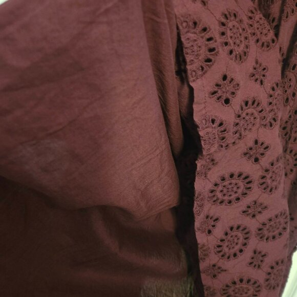 Lane Bryant Purple Eyelet Sundress Women’s Plus Size 26 Smocked Cotton Dress - Picture 6 of 7